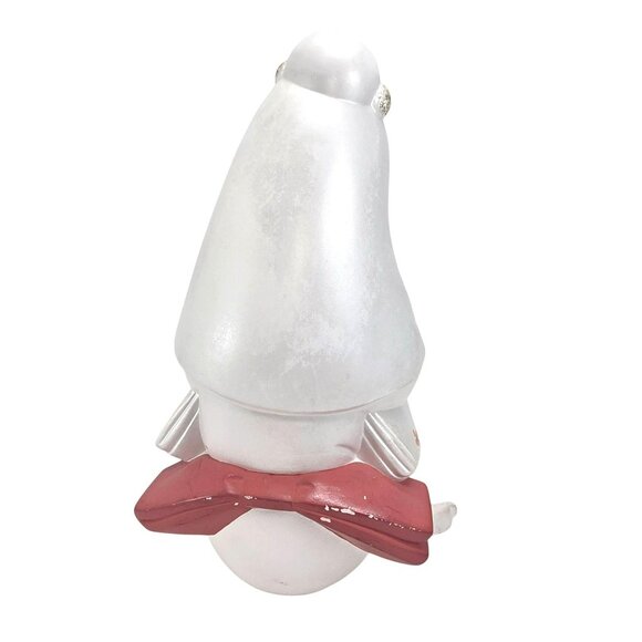 Vintage Japanese Ceramic Figurine White Kneeling Girl With Origami Crane JE370 - Picture 3 of 11